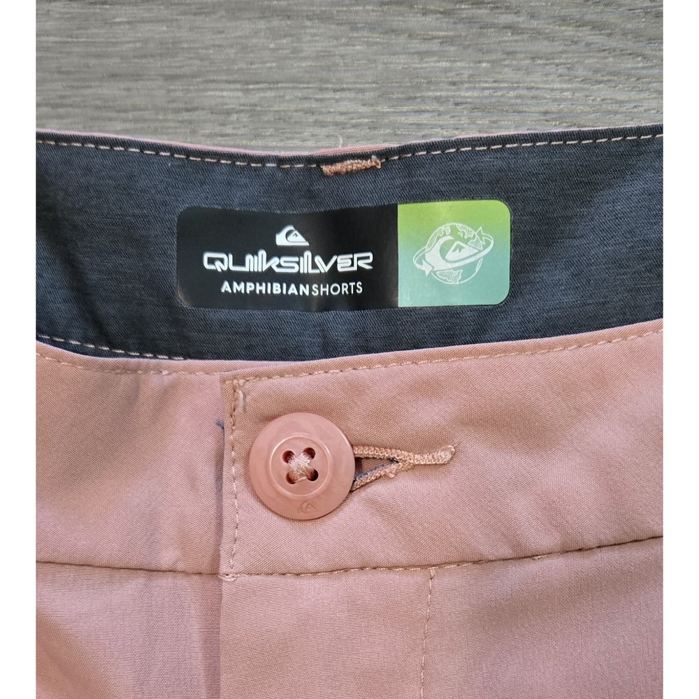 Quicksilver Amphibian Hybrid Shorts Men's 33 Pink Water Repellent Stretch - Picture 7 of 13